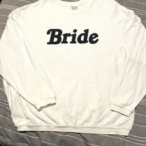 White Bride Corded Bride Sweatshirt XL